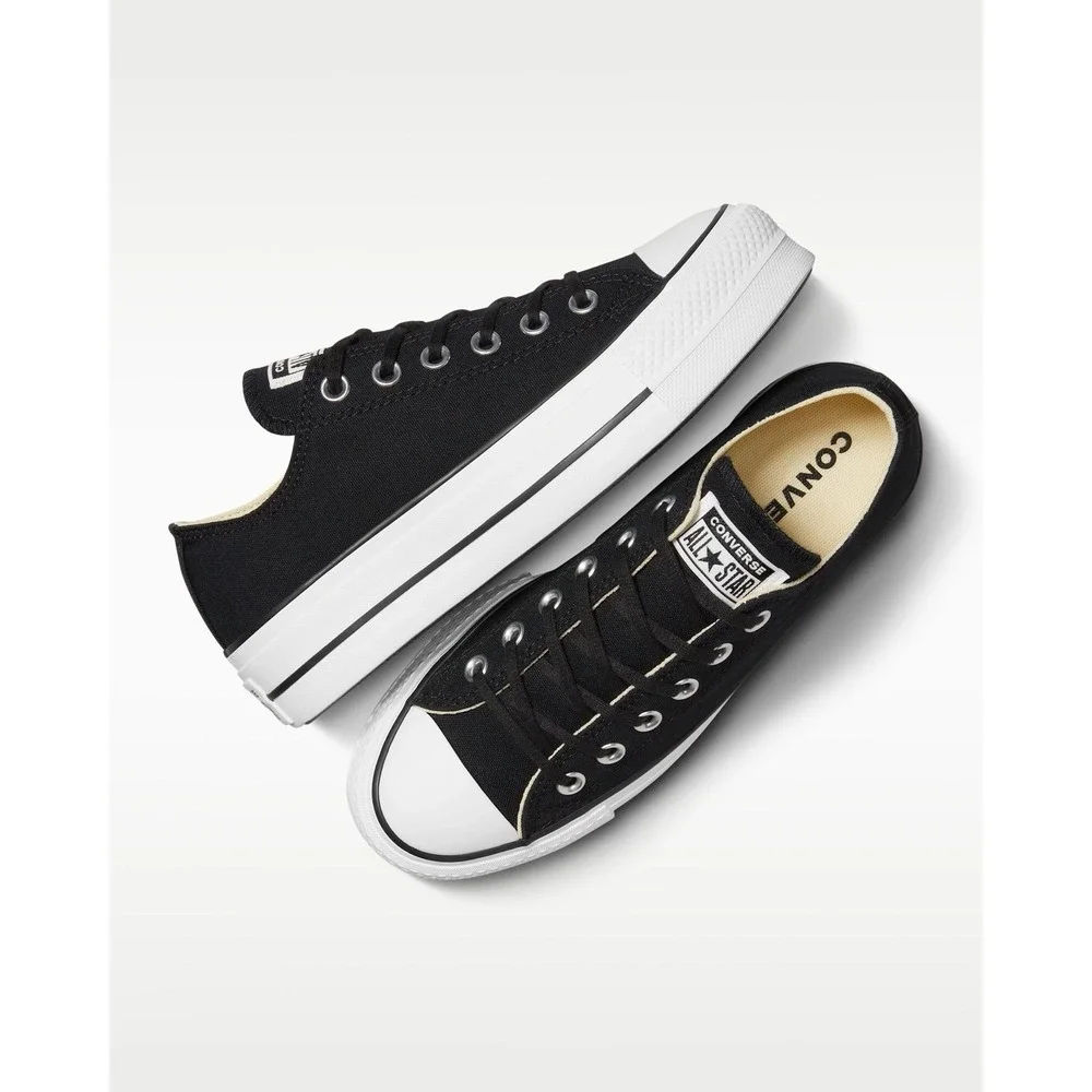 Converse Womens Sz 5 Chuck Taylor All Star Lift Platform Sneaker Canvas Black - Picture 4 of 7